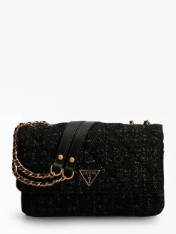 Guess Laukku Cessily Convertible Xbody Flap Black