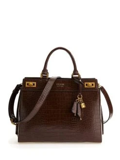 Guess Laukku Bro Katey Croc Lrg Luxury Satchel